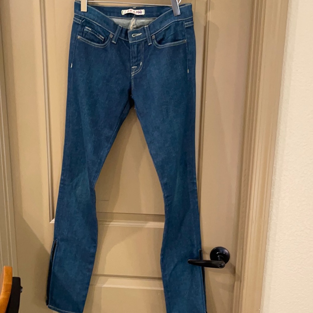 J Brand side zipper dark jeans